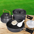 10Pcs Camping Cookware Set Outdoor Hiking Cooking Bowl Pot Pan Portable Picnic