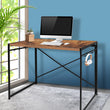 Levede Office Desk Computer Work Student Study Metal Foldable Home Table Oak