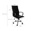 Office Chair Gaming Chair Home Work Study PU Mat Seat High-Back Computer Black