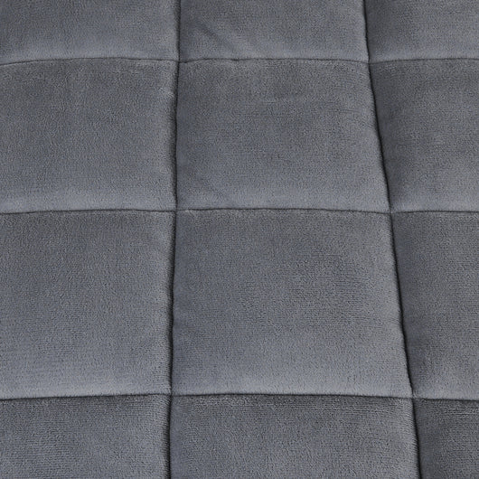 DreamZ Quilt Doona Comforter Blanket Velvet Winter Warm King Bedding Grey 500GSM