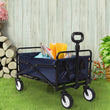 Lambu Garden Trolley Cart Foldable Picnic Wagon Outdoor Camping Trailer Blue