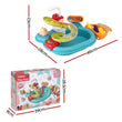 Keezi Kids Pretend Play Kitchen Sink with Faucet Floating Fishing Toys Play food