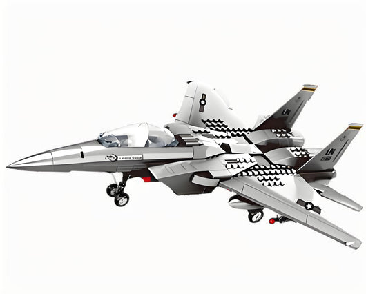 Christmas gift F-15 Eagle Fighter Jet Building Blocks Set, 223 Pieces Military Aircraft Model Kit for Kids & Enthusiasts（F15 fighter）