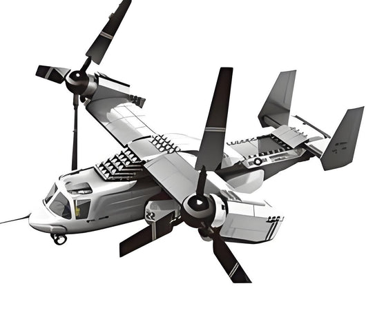 Christmas gift US Osprey Tiltrotor Aircraft Building Blocks Set, 460 Pieces Military Transport Model Kit for Kids Aged 6+ & Enthusiasts（Osprey tiltrotor aircraft）