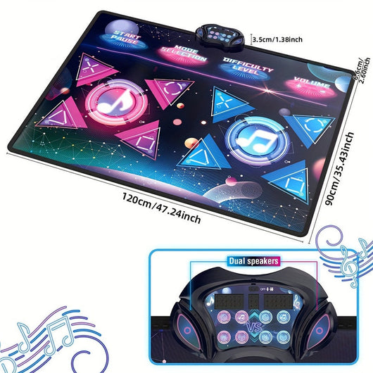 Double Dance Mat Music Light Exercise Toy