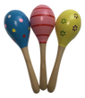 3x WOODEN MARACAS Musical Egg Percussion Toy Shakers Rattles Rumba Party