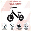 Kids Ride On Push Bike Balance Bicycle with Training Wheels for Toddlers