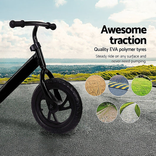 Kids Ride On Push Bike Balance Bicycle with Training Wheels for Toddlers