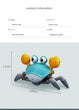 Interactive Crawling Crab Baby Toy with Music, Lights & Obstacle Avoidance(green)