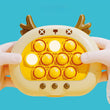 Electronic Fast Push Pop Game - Brown Deer Fidget Console with Lights & Sound - 4 Modes Memory & Speed Challenge - Interactive Sensory Toy for Kids 3+ & Travel