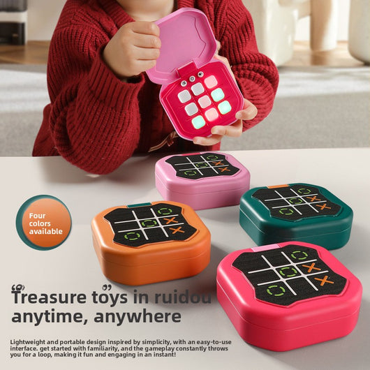 2 Pack Pink AI Tic-Tac-Toe Handheld Game Electronic Logic Training Machine with 9 Game Modes and Light-up Buttons for Kids Age 3+ Australian Home Travel