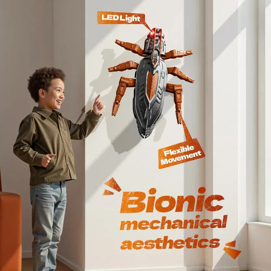 RC Wall Climbing Cockroach Toy Realistic Anti-Gravity Remote Control Bug 360 Stunt Rotation Rechargeable Prank Gift for Kids