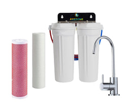 Awesome Twin Under Sink Filtration - Sediment & Aragon Filters