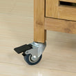 VIKUS Bamboo Kitchen Storage Trolley with Wine Rack