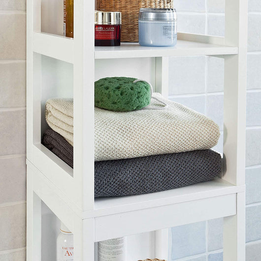 VIKUS Freestanding Tall Cabinet with Standing Shelves and Drawers