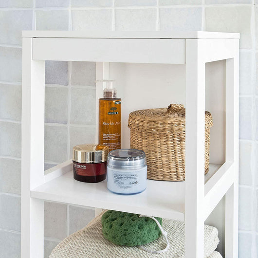 VIKUS Freestanding Tall Cabinet with Standing Shelves and Drawers