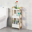 VIKUS 3-Tier White Storage Bathroom Shelf