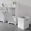 VIKUS White Bathroom Cabinet with Laundry Basket and Drawer