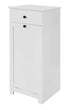 VIKUS White Bathroom Cabinet with Laundry Basket and Drawer