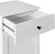 VIKUS White Bathroom Cabinet with Laundry Basket and Drawer