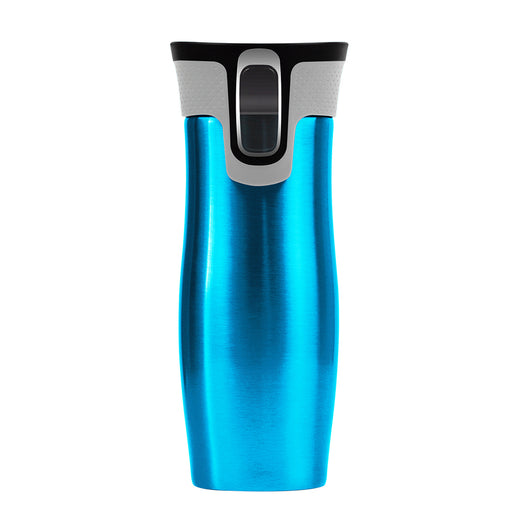 473ml 16OZ Thermal Coffee Hot Water Travel Mug Drink Bottle Flask Autoseal Blue
