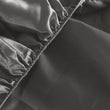 DreamZ Silky Satin Sheets Fitted Flat Bed Sheet Pillowcases Summer King Grey