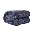 DreamZ Knitted Weighted Blanket Chunky Bulky Knit Throw Blanket 9KG Dark Grey