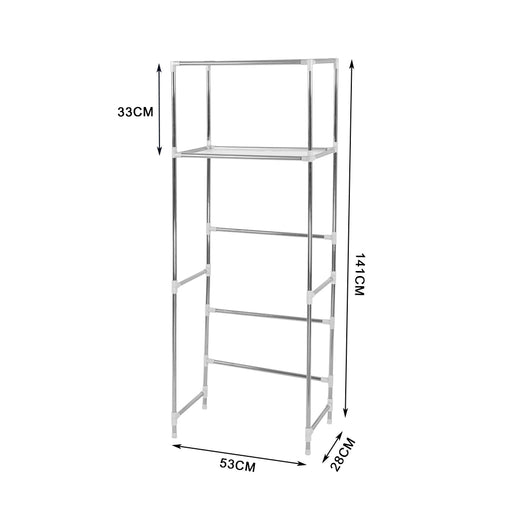 2 Tier Toilet Bathroom Laundry Washing Machine Storage Rack Shelf Unit Organizer