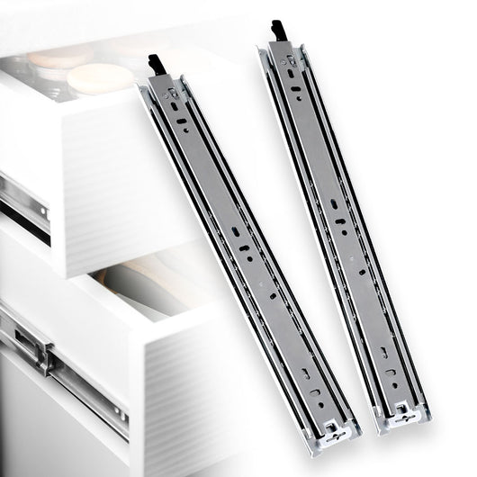 Drawer Slides Runners Locking Full Extension Ball Bearing Pair 75KG 16