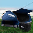 Weisshorn Swag King Single Camping Canvas Free Standing Swags Blue Dome Tent