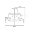 2x Levede Plant Stand Outdoor Indoor Garden Metal 3 Tier Planter Corner Shelf