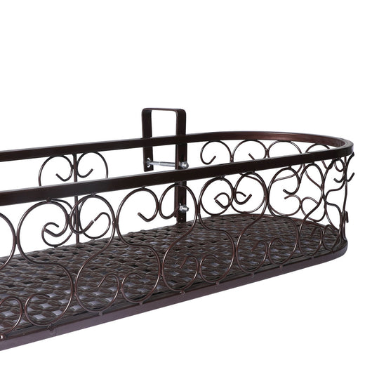 Plant Holder Plant Stand Hanging Flower Pot Basket Garden Wall Rack Shelf Oval Bronze