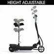 Monvelo Folding Electric Scooter LED Portable Commuter Adults Kids e-Bike Black