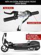 Monvelo Folding Electric Scooter LED Portable Commuter Adults Kids e-Bike Black