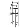 Duxta 3 Over Tiers Toilet Shelf Bathroom Rack Storage Stand Organiser Wash Machine Steel Black