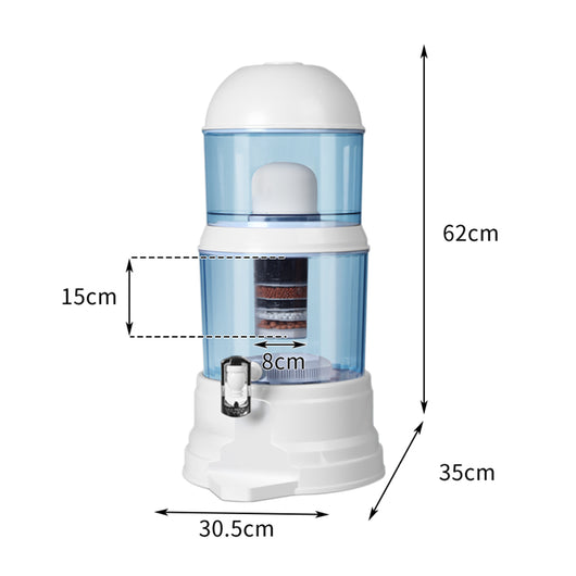 Awesome Water® - 16L Benchtop 8 Stage Water Filter Purifier Carbon Stone Ceramic Dispenser