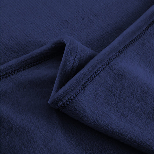 DreamZ 320GSM 220x240cm Ultra Soft Mink Blanket Warm Throw in Navy Colour