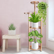 Levede Plant Stand Outdoor Indoor Flower Pots Rack Garden Shelf Black 100CM