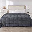 DreamZ Quilt Doona Comforter Blanket Velvet Winter Warm Queen Bedding Grey