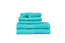 Amelia 500GSM 100% Cotton Towel Set -Single Ply carded 6 Pieces -Island Paradise
